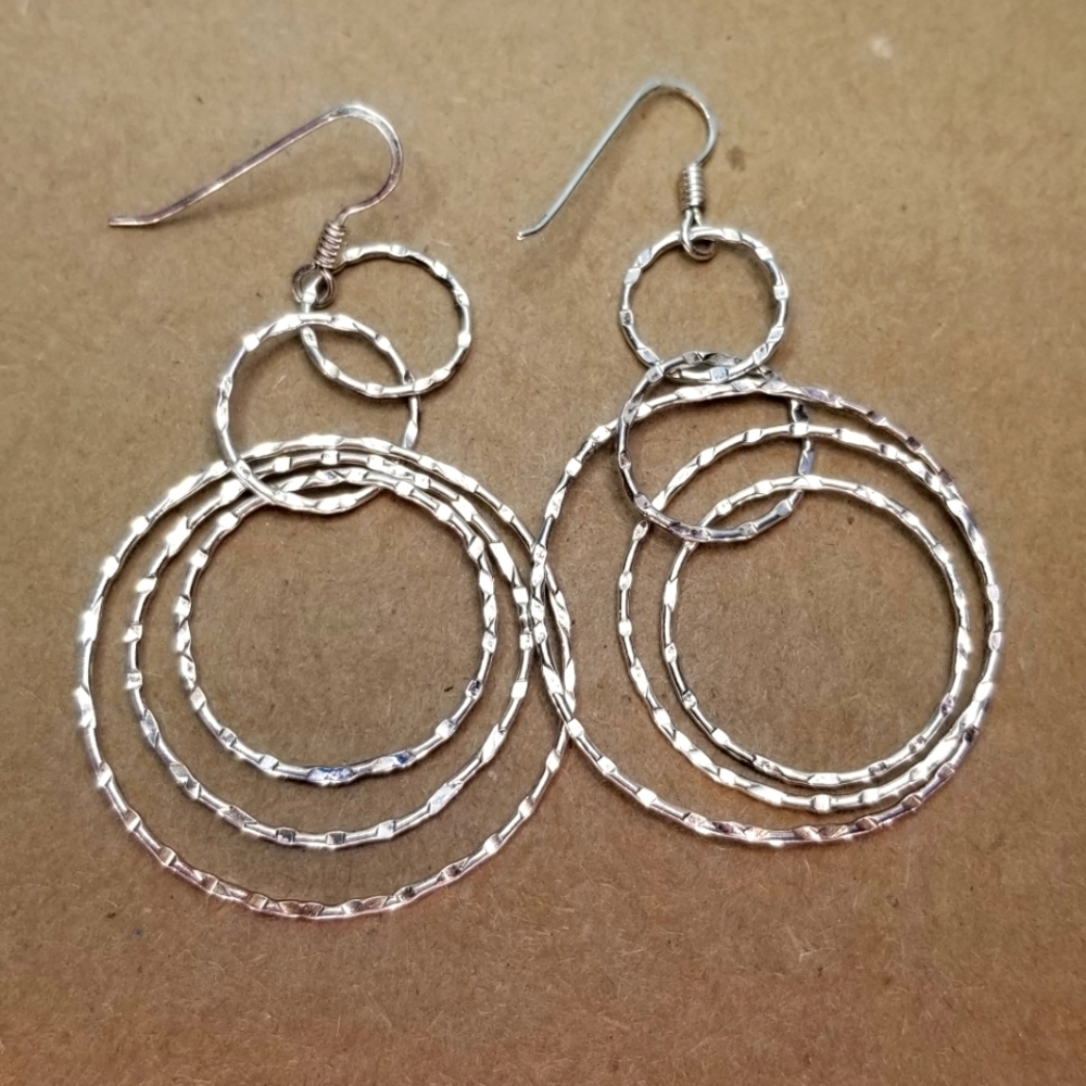 Italian Sterling Silver .925 Hoop Earrings